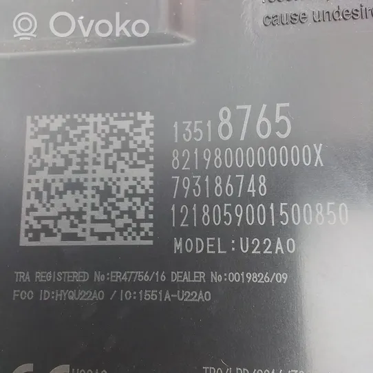 Opel Insignia B Avaimettoman käytön ohjainlaite/moduuli 13518765