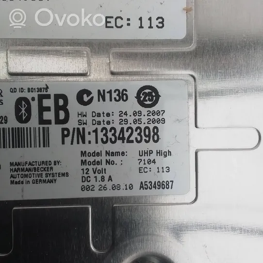 Opel Insignia A Moduł / Sterownik Bluetooth 13342398