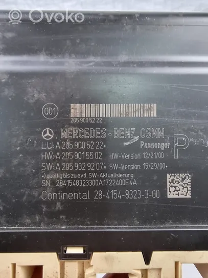 Mercedes-Benz C AMG W205 Moduł / Sterownik fotela A2059005222