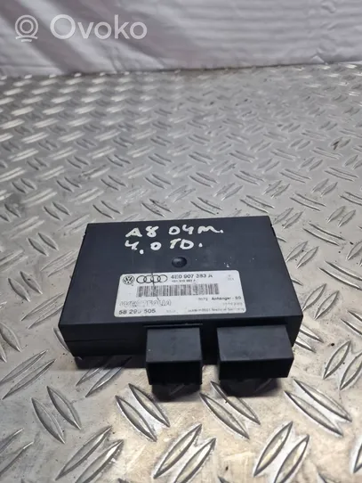 Audi A8 S8 D3 4E Piekabes āķa vadības bloks 4E0907383A