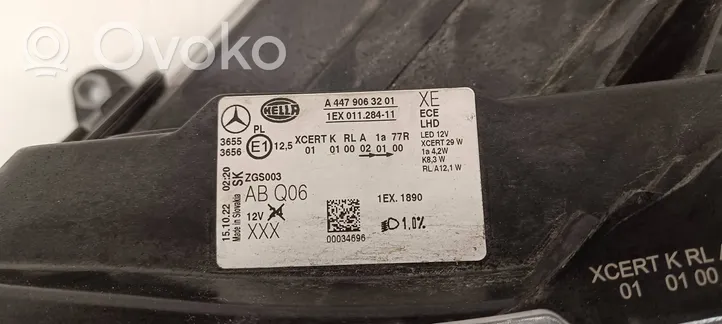 Mercedes-Benz Vito Viano W447 Silniczek podnośnika szyby drzwi przednich A4479063201