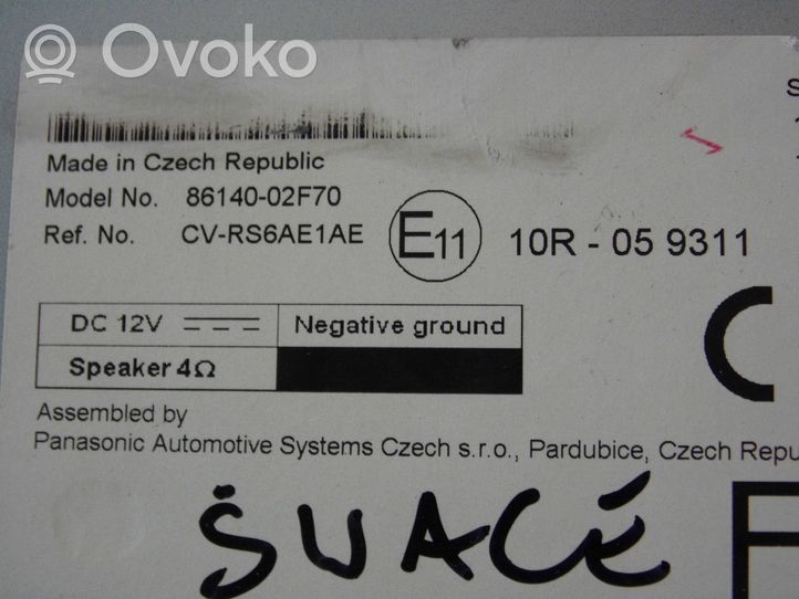 Suzuki Swace Unità principale autoradio/CD/DVD/GPS 8614002F70