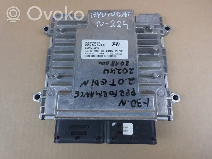 Hyundai i30 Unité de commande, module ECU de moteur 391052GPE2