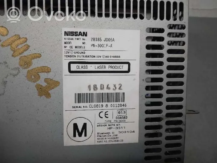 Nissan Qashqai+2 Hi-Fi-äänentoistojärjestelmä 28185JD05A