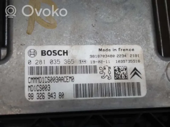 Citroen C-Elysée Sterownik / Moduł ECU 9832694380