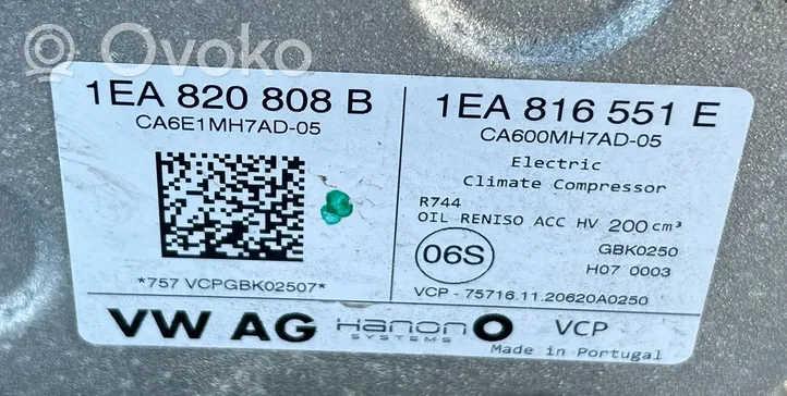 Volkswagen ID.4 Compressore aria condizionata (A/C) (pompa) 1EA816551E