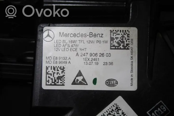 Mercedes-Benz B W247 Phare frontale A2479062603