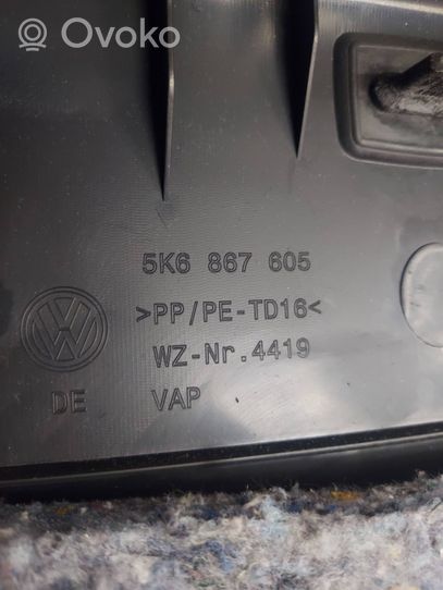 Volkswagen Golf VI Takaluukun alaosan verhoilu 5k6867605