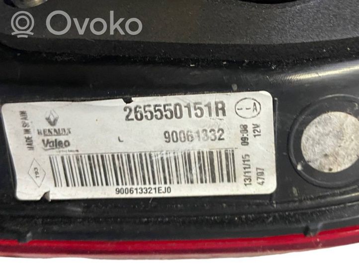 Renault Kadjar Lampy tylnej klapy bagażnika 265550151R