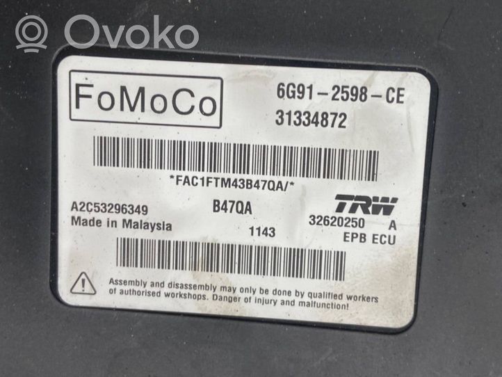 Volvo XC60 Module de frein de stationnement 6G912598CE