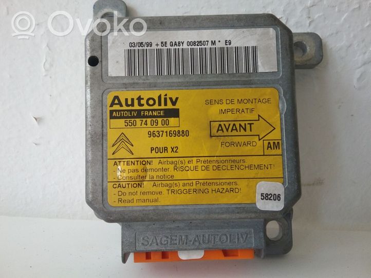 Citroen Xantia Oro pagalvių valdymo blokas 9637169880