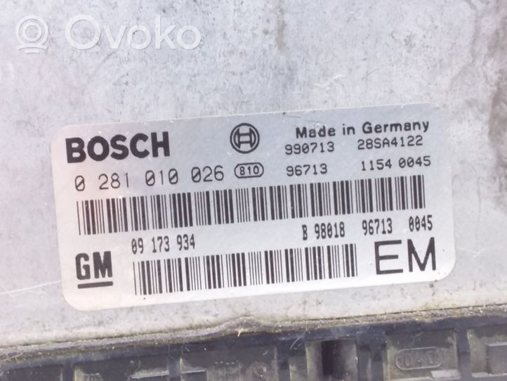 Opel Frontera B Calculateur moteur ECU 09173934
