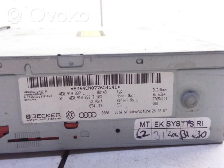 Audi A6 S6 C6 4F Centralina/modulo navigatore GPS 4E0919887L