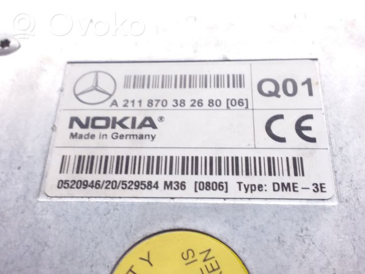 Mercedes-Benz E W211 Sterownik / Moduł sterujący telefonem A211870382680