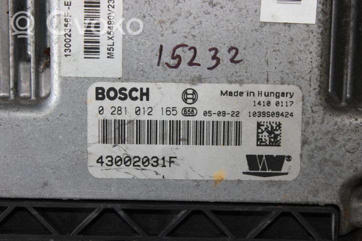 LDV Maxus Unidad de control/módulo del motor 43002031F