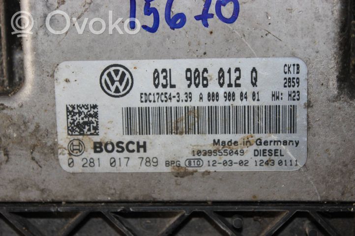 Volkswagen Crafter Kit centralina motore ECU e serratura 03L906012Q