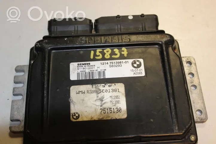 Mini One - Cooper R50 - 53 Calculateur moteur ECU 7513981