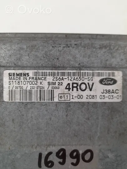 Ford Fiesta Sterownik / Moduł ECU 2S6A12A650SG