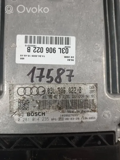Audi A4 S4 B8 8K Moottorin ohjainlaite/moduuli 03L906022B