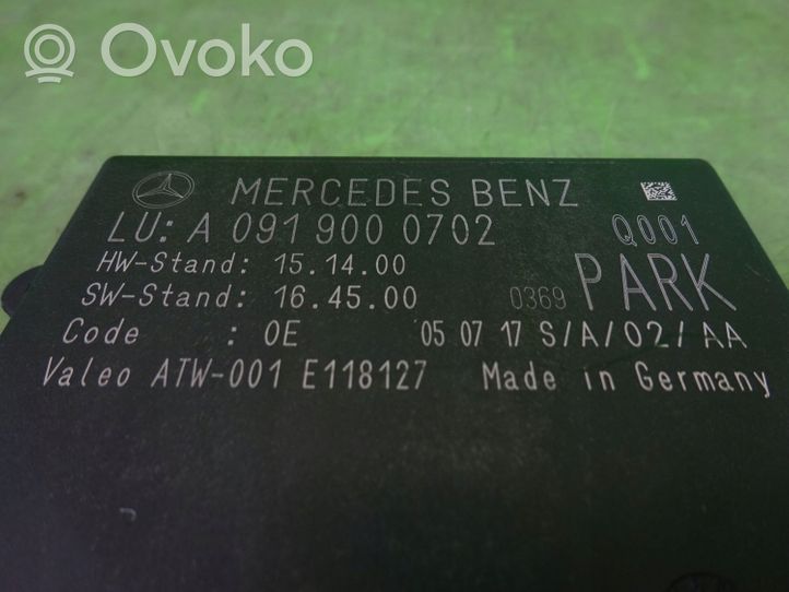Infiniti Q30 Centralina/modulo sensori di parcheggio PDC A0919000702