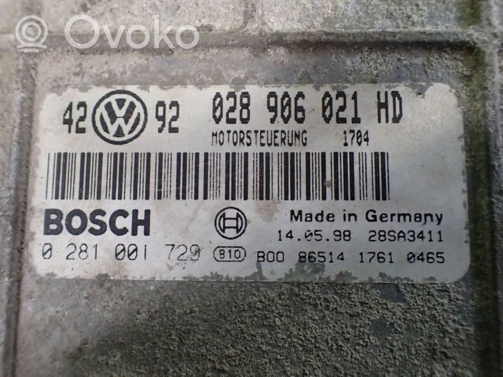 Volkswagen Golf III Unité de commande, module ECU de moteur 028906021HD