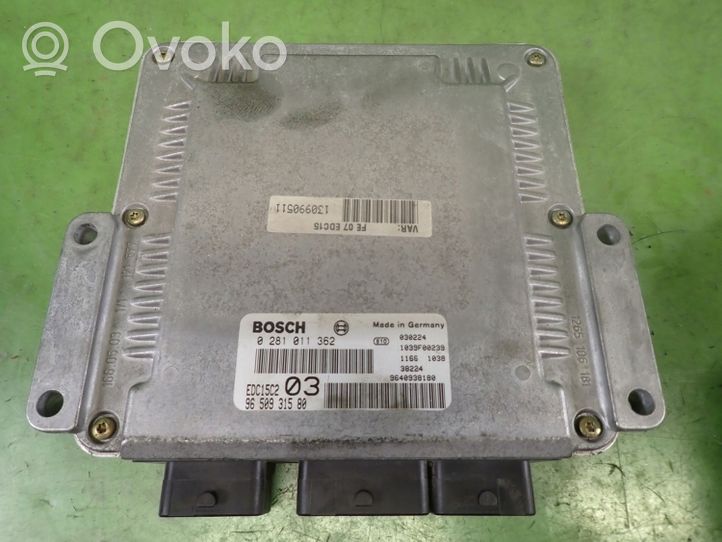 Citroen C5 Unité de commande, module ECU de moteur 9650931580 0281011362