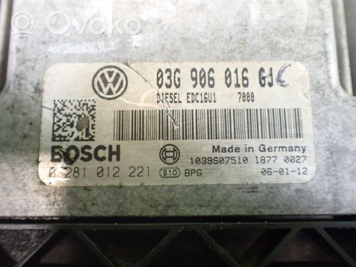 Seat Toledo III (5P) Galios (ECU) modulis 03G906016GJ 0281012221