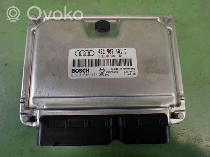 Audi A6 S6 C5 4B Centralina/modulo motore ECU 4B1907401D 0281010494