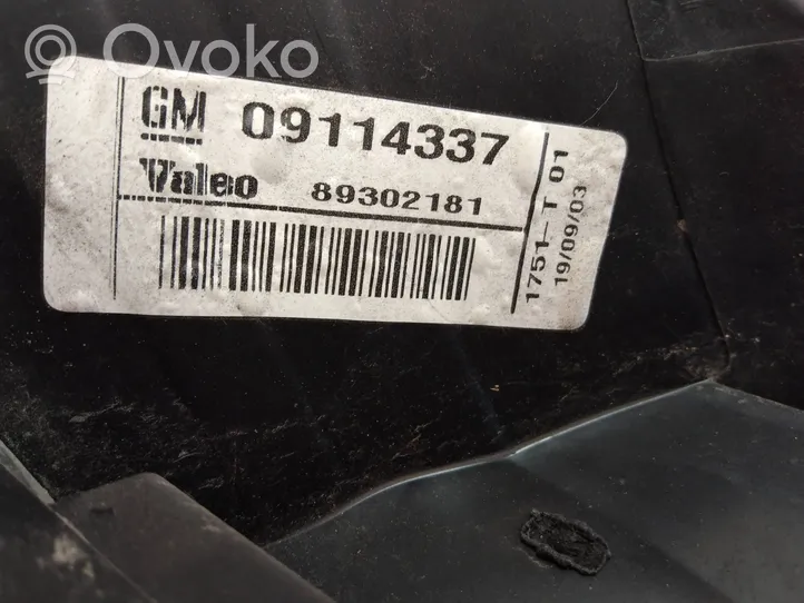 Opel Corsa C Lampa tylna 09114337