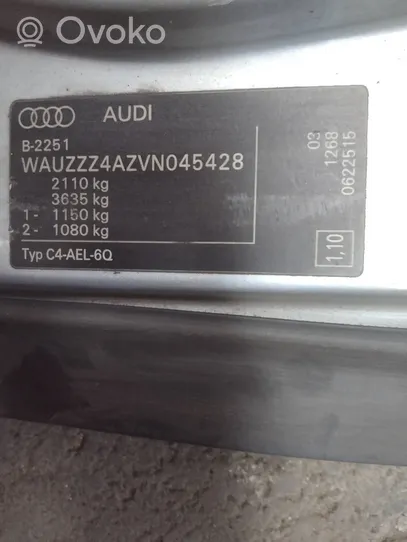 Audi 100 S4 C4 Ylempi jäähdyttimen ylätuen suojapaneeli 