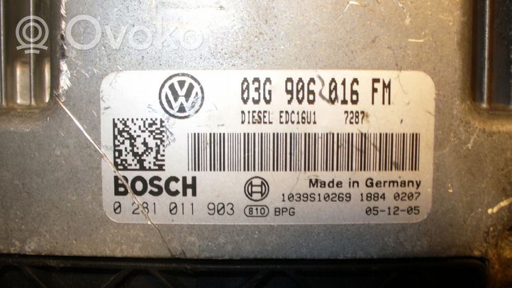 Volkswagen Golf V Kit centralina motore ECU e serratura 