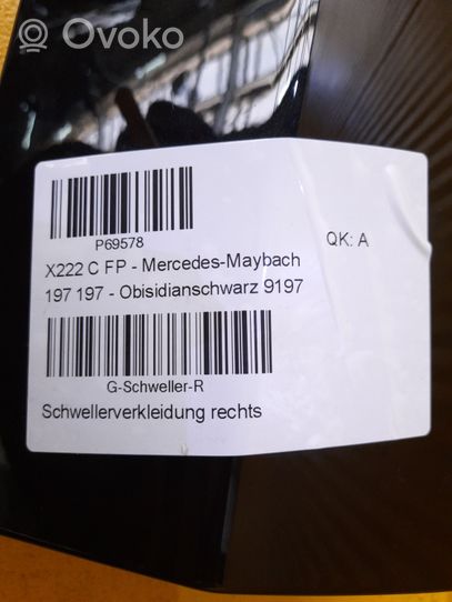 Mercedes-Benz S X222 Maybach Verkleidung seitlich Fußraum A2226901640