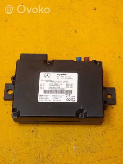 Mercedes-Benz B W246 W242 Unidad de control/módulo EMF del freno trasero A2059000424