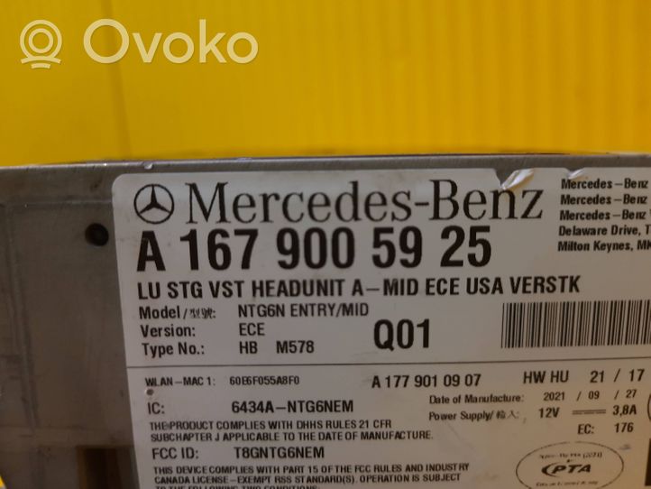 Mercedes-Benz GLE W167 Cadre, panneau d'unité radio / GPS A1679005925