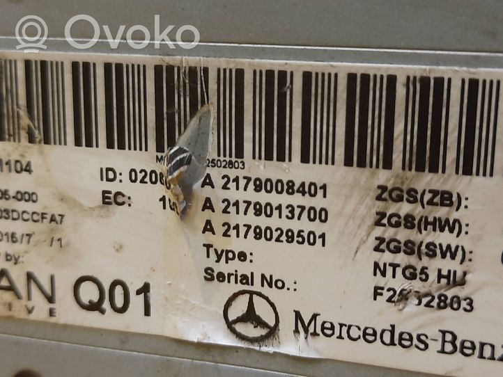 Mercedes-Benz S C217 Cadre, panneau d'unité radio / GPS A2179008401