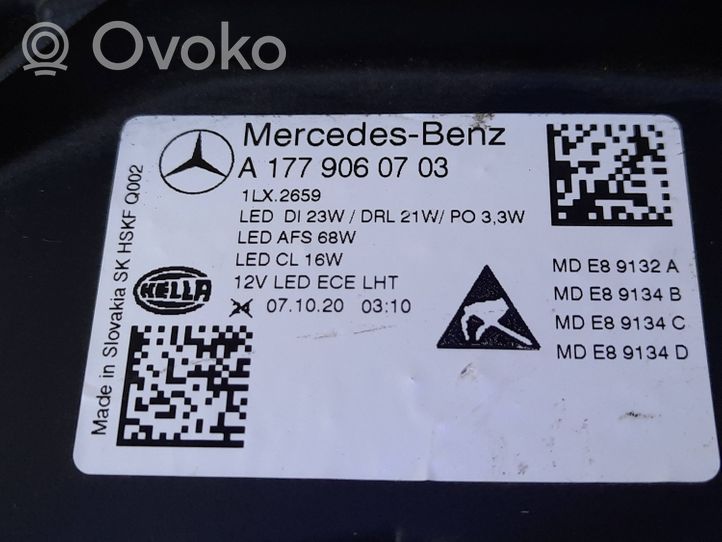 Mercedes-Benz A W177 Etu-/Ajovalo A1779060703