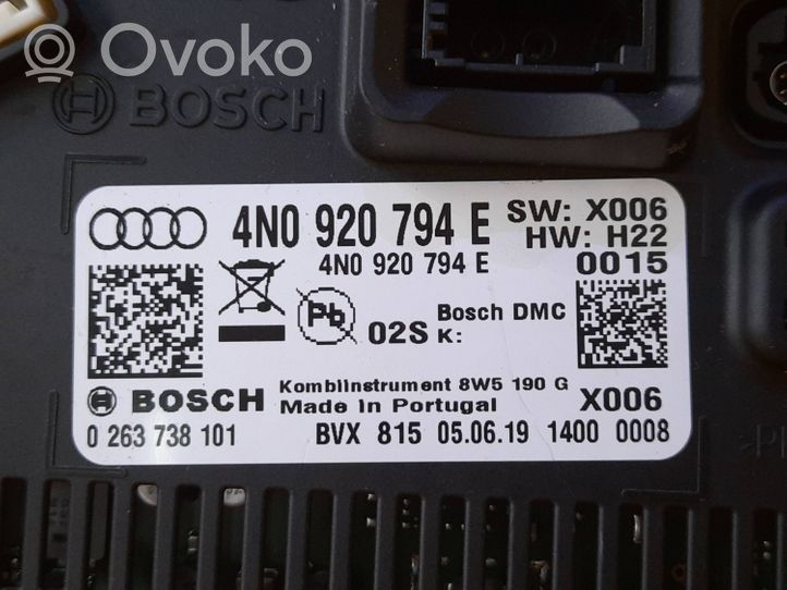 Audi Q7 4M Tachimetro (quadro strumenti) 4N0920794E