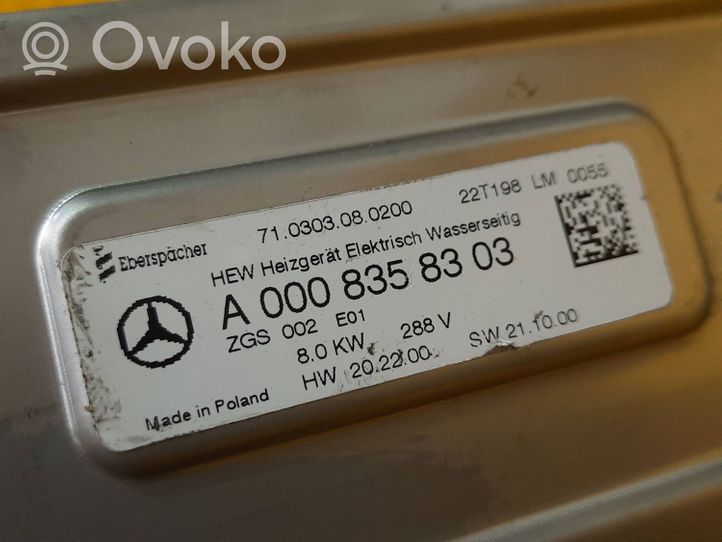 Mercedes-Benz EQE v295 Elektryczny podgrzewacz akumulatora A0008358303