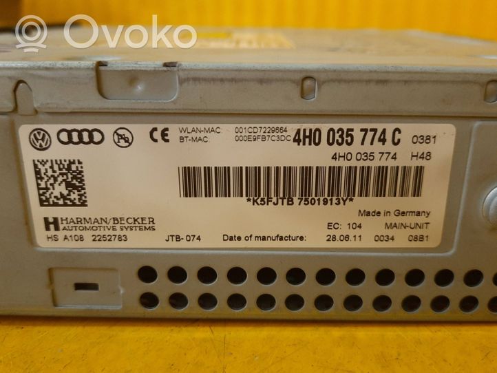 Audi A8 S8 D4 4H Panel / Radioodtwarzacz CD/DVD/GPS 4H0035774C