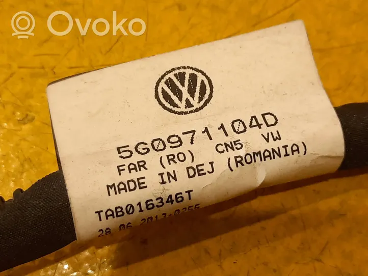 Volkswagen Golf VII Cablaggio del sensore di parcheggio (PDC) 5G0971104D