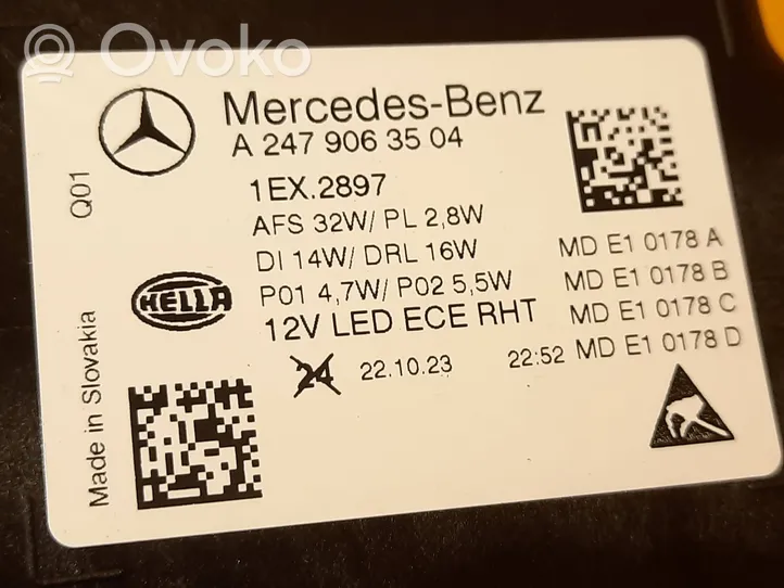 Mercedes-Benz GLA H247 Priekinis žibintas A2479063604