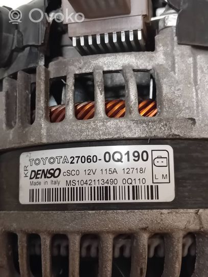 Toyota Aygo AB40 Alternator 270600Q190