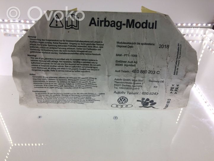 Audi A8 S8 D3 4E Airbag del passeggero 4E0880203C