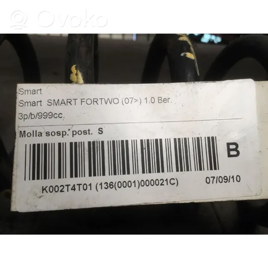 Smart ForTwo II Ressort hélicoïdal arrière 