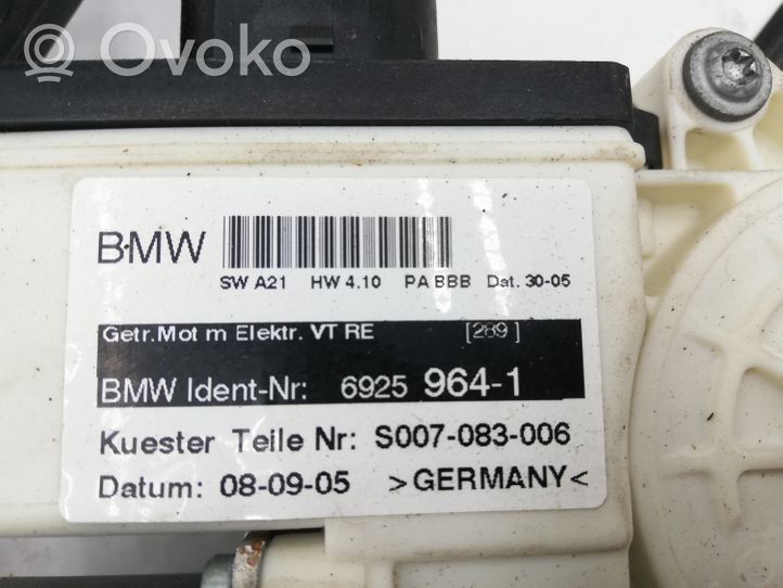 BMW X3 E83 Priekinio el. lango pakėlimo mechanizmo komplektas 6925964