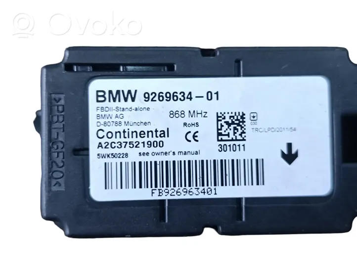 BMW 1 F20 F21 Signalizācijas vadības bloks 926963401