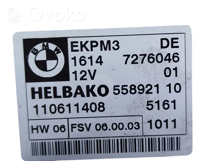 BMW 3 E90 E91 Polttoaineen ruiskutuspumpun ohjainlaite/moduuli 7276046
