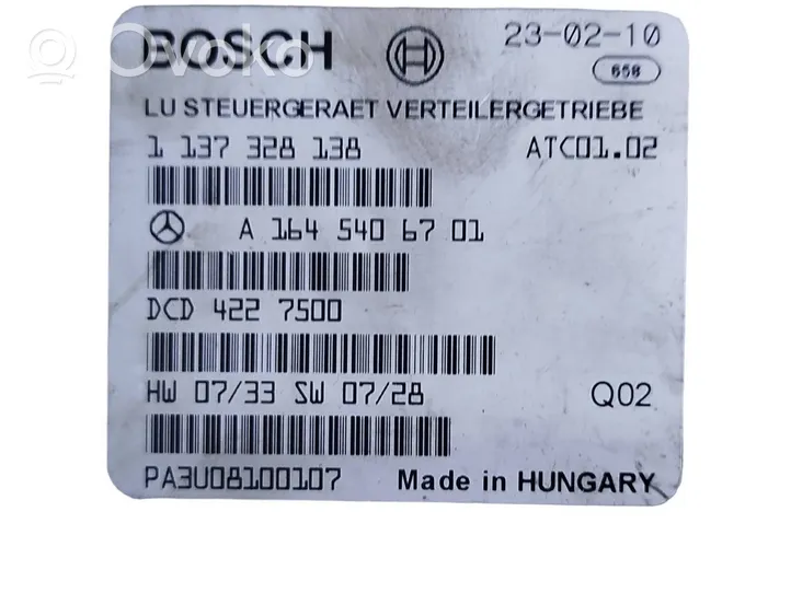 Mercedes-Benz GL X164 Getriebesteuergerät TCU A1645406701