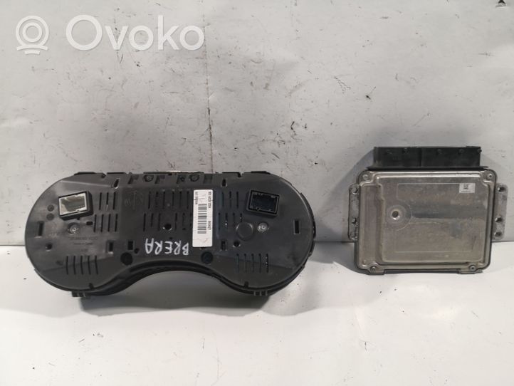 Alfa Romeo Brera Juego de cerradura y set ECU del motor 0281012145