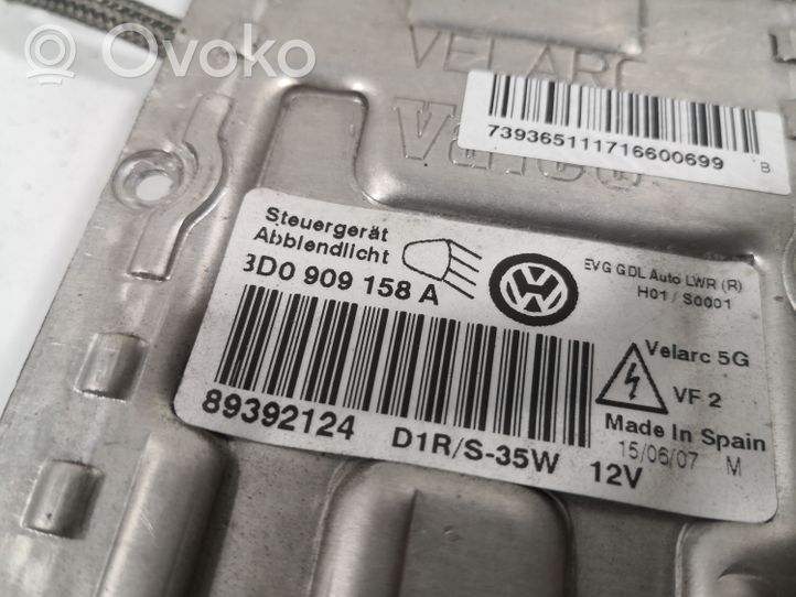 Volkswagen Phaeton Module de ballast de phare Xenon 3D0909158A